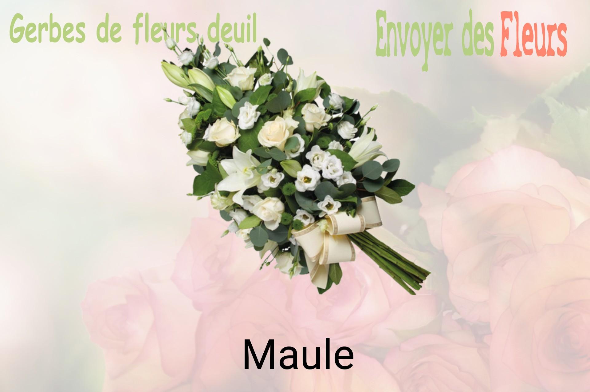 Gerbe de fleurs de deuil livrée à Maule